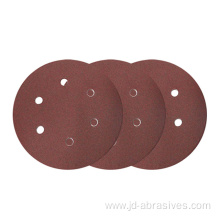 150mm aluminum oxide red sanding disc 6 holes